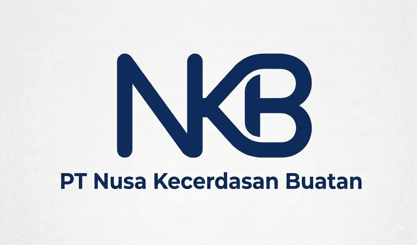 Logo PT Nusa Kecerdasan Buatan dengan nama perusahaan